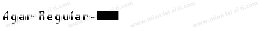 Agar Regular字体转换